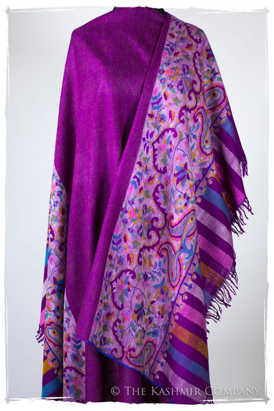 Blue Gold Purple Cashmere Silk Shawl Wedding Guest Outfit -  Norway