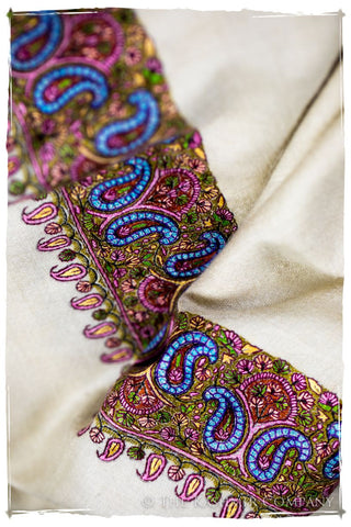 Kashmiri Sozni Pashmina Jamawar Shawl, Pure Pashmina Shawl, Pashmina  Embroidered Shawl, HandMade Pashmina Shawl, Wedding Shawl, 4080 inch -   Portugal