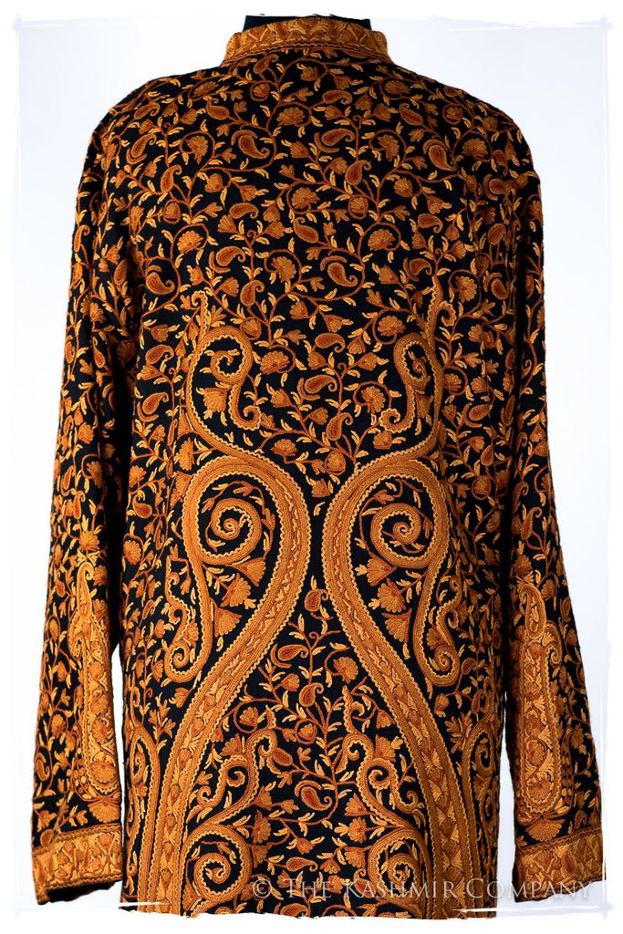 Française Mughal Gold d'orient Royalé Paisley Silk Coat — Seasons by ...